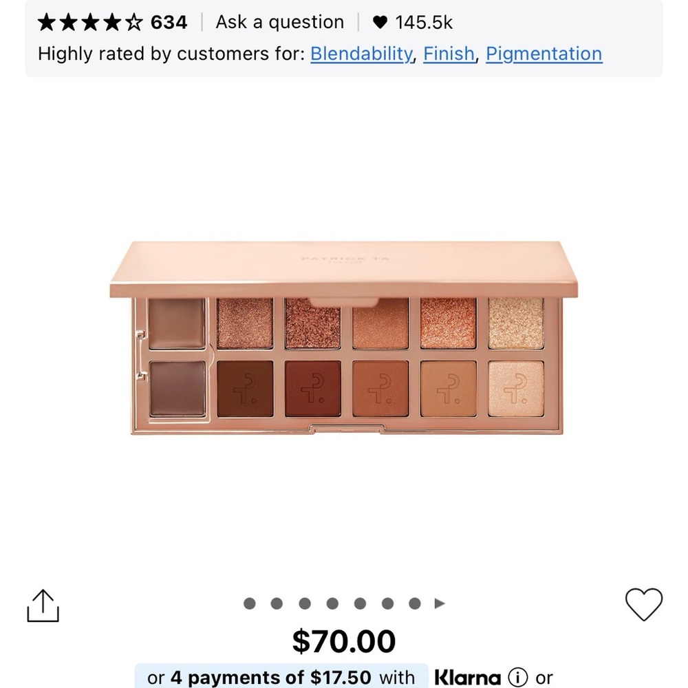 Patrick Ta Warm Neutrals Eyeshadow Palette